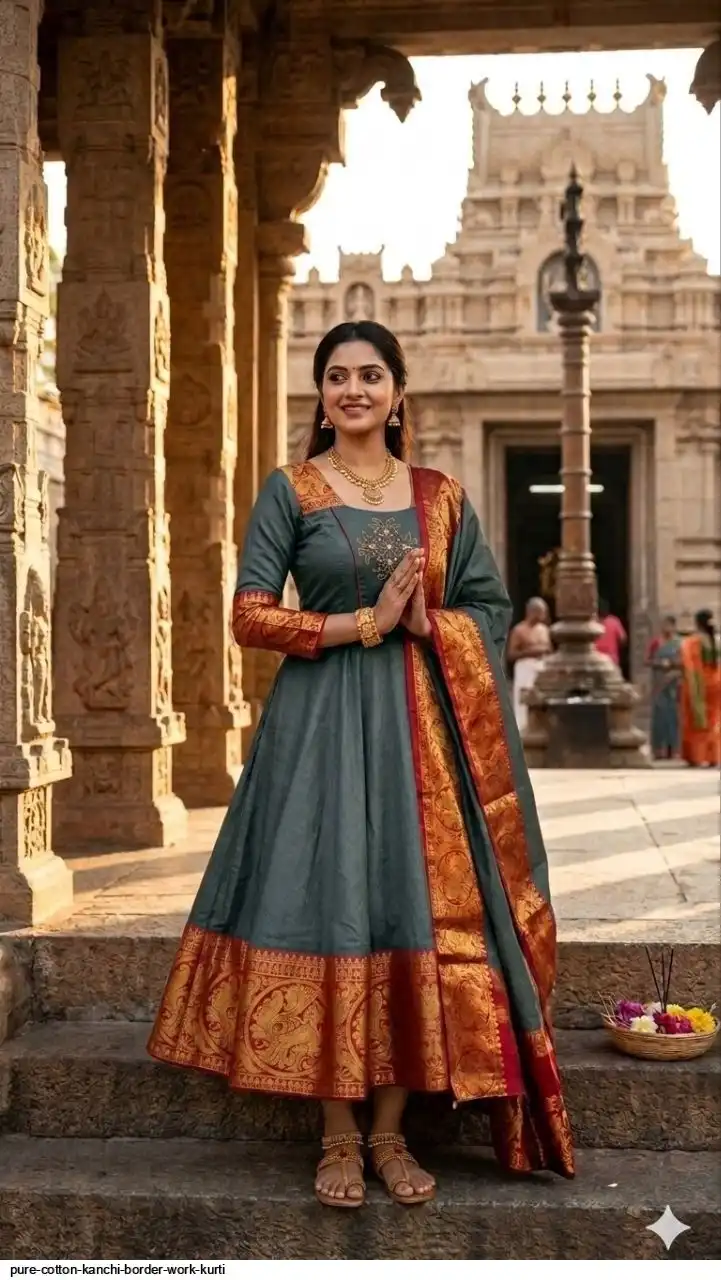 PURE COTTON KANCHI BORDER WORK KURTI 5