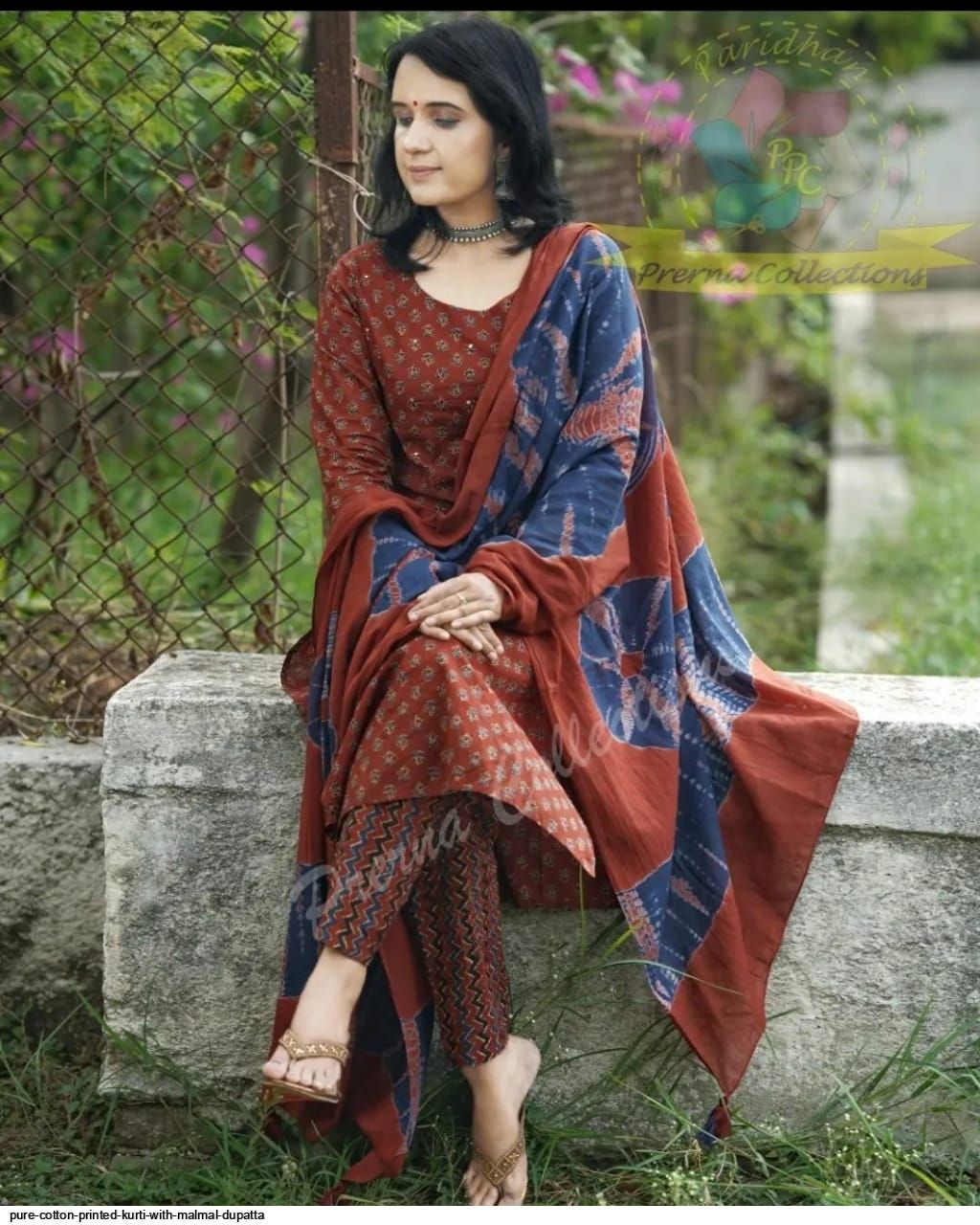 NYKAA VOL 1 BY MAJISHA NX BRAND COTTON MALMAL PRINT WITH CLASSY HANDWORK  FROCK STYLE KURTI WHOLESALER AND DEALER