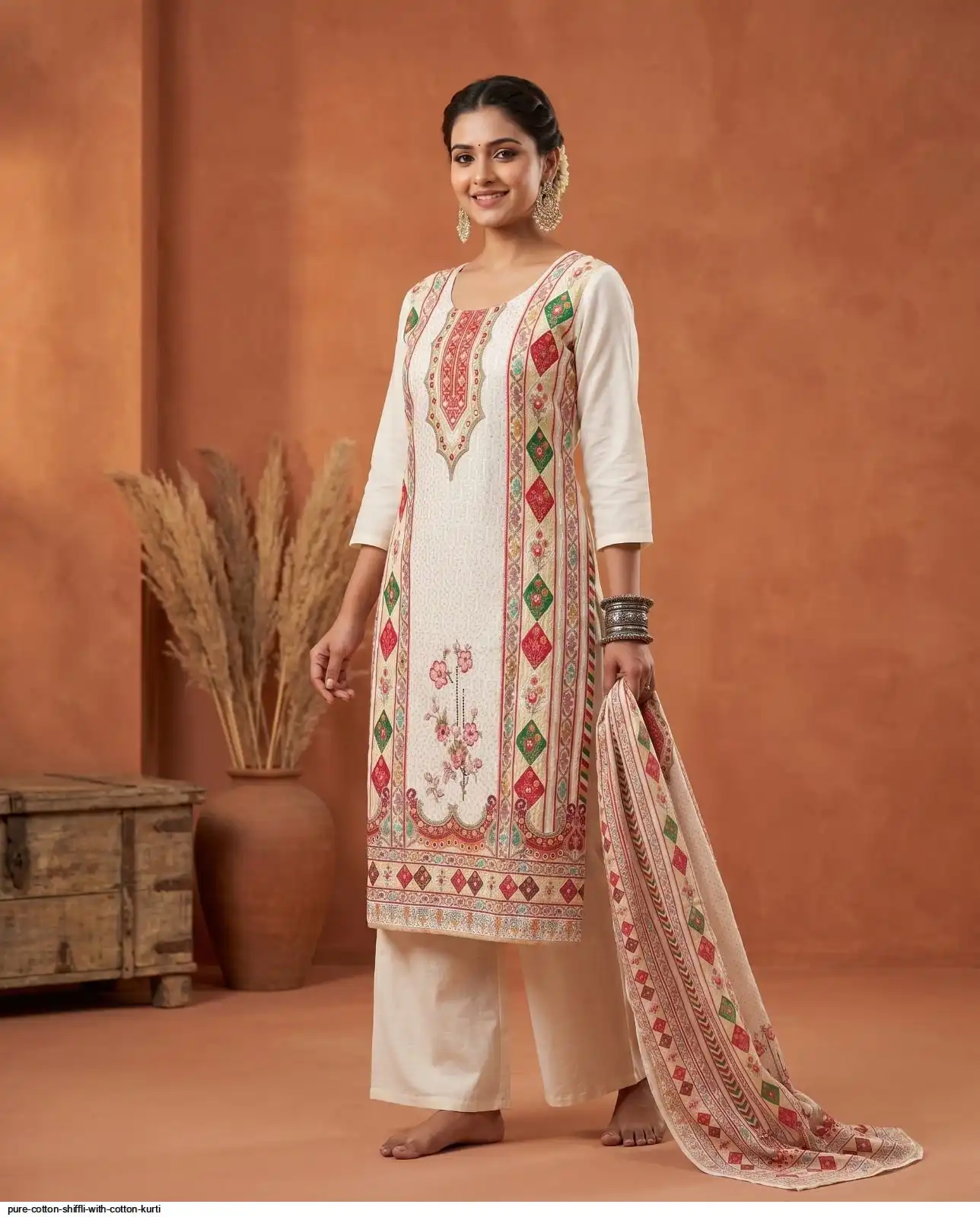 PURE COTTON SHIFFLI WITH COTTON KURTI 4