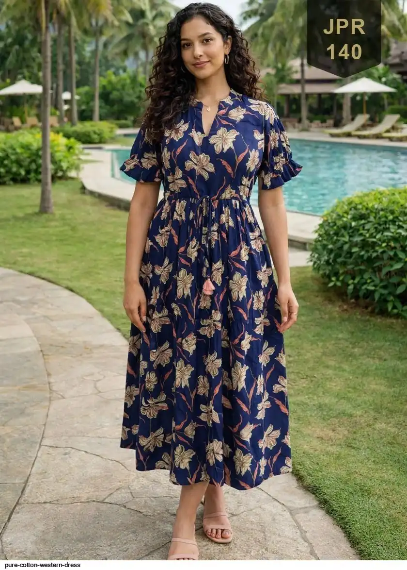 PURE COTTON WESTERN DRESS B