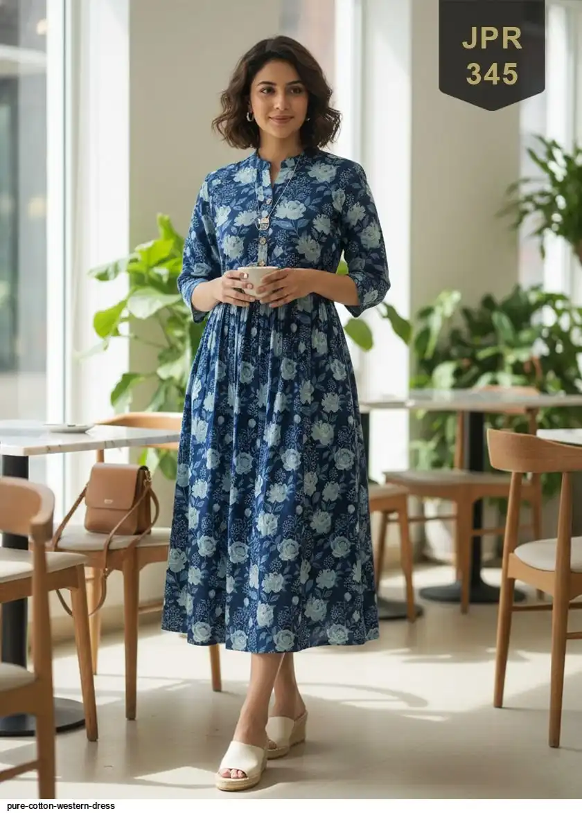 PURE COTTON WESTERN DRESS D