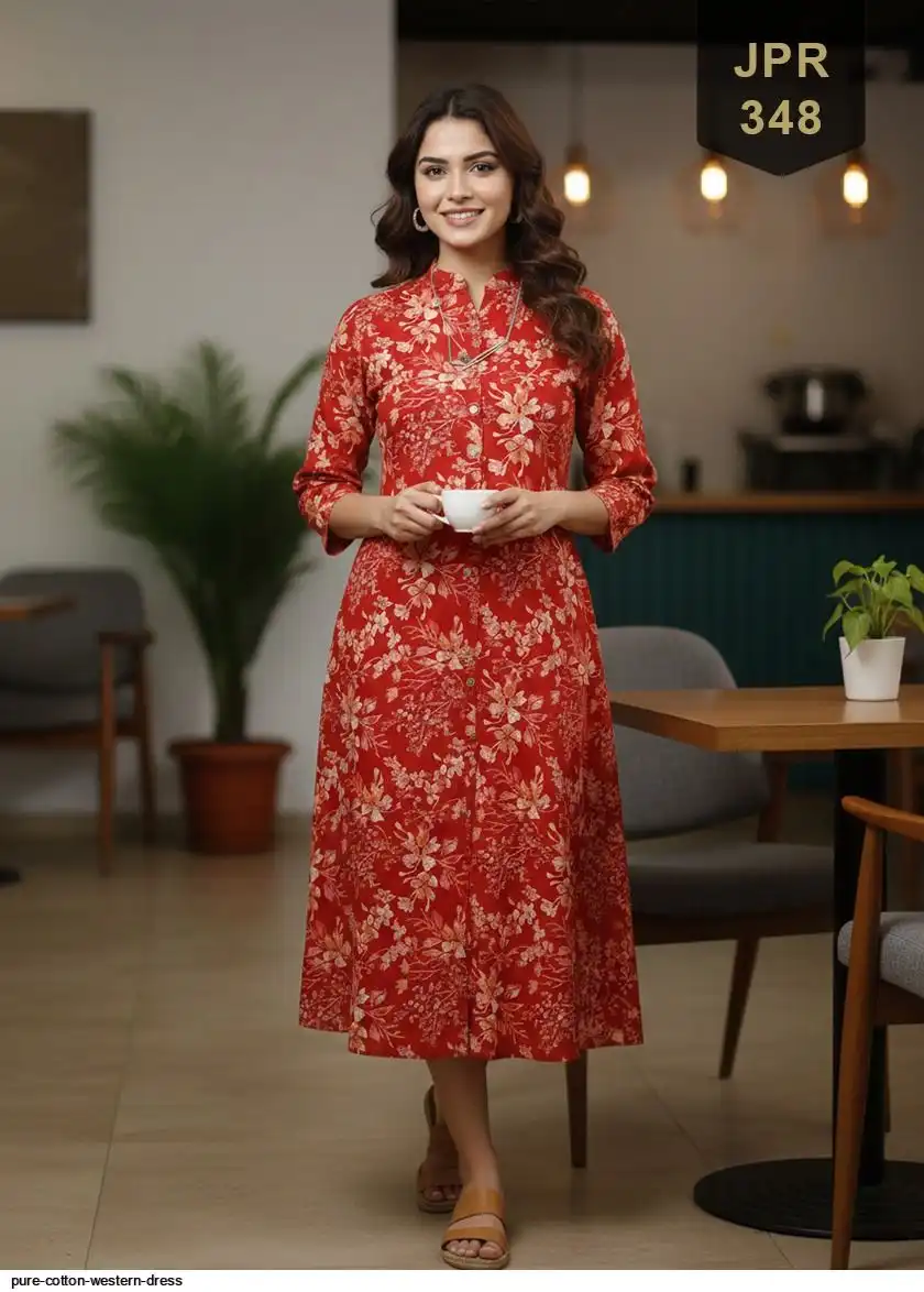 PURE COTTON WESTERN DRESS F
