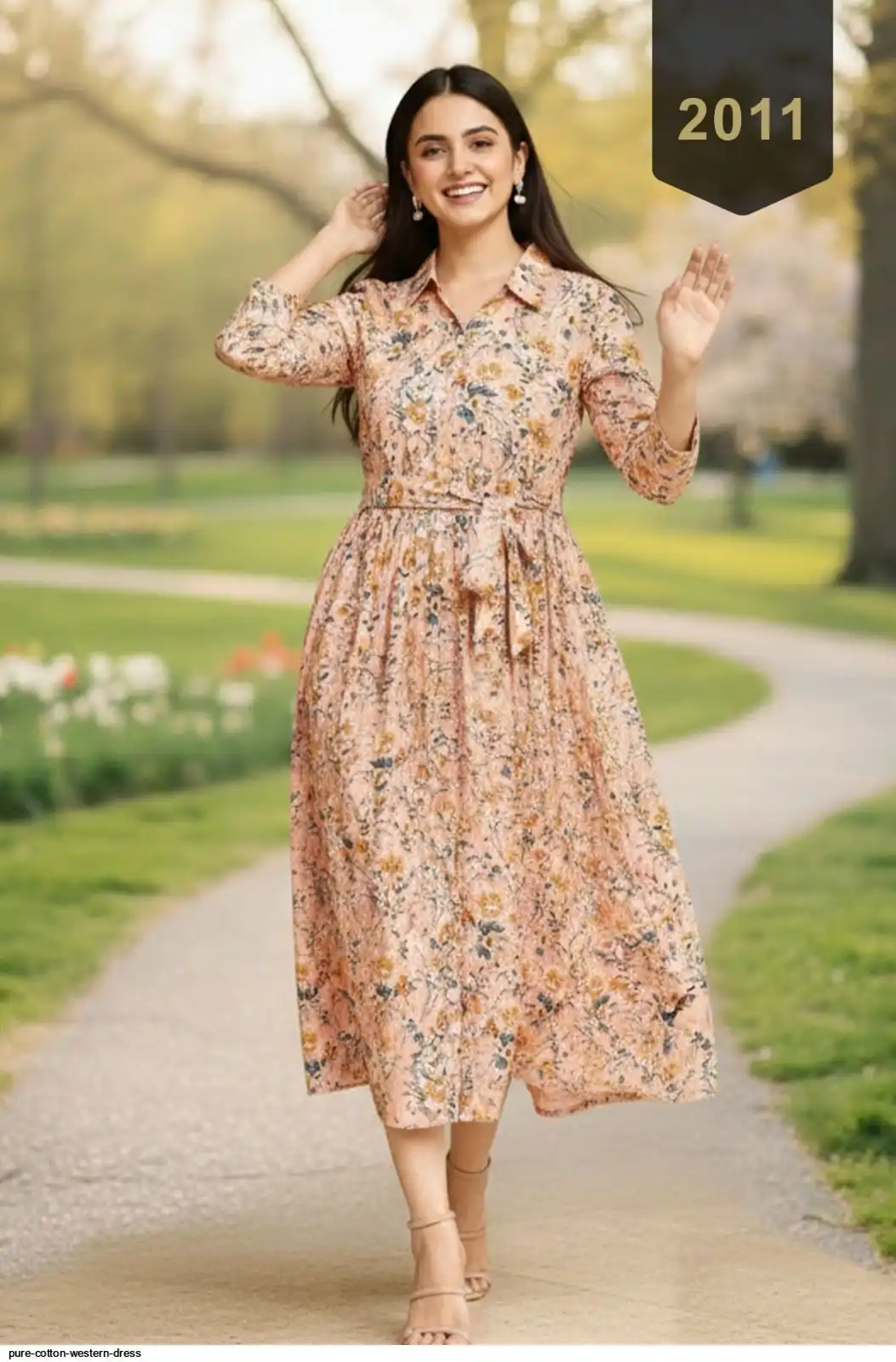 PURE COTTON WESTERN DRESS L