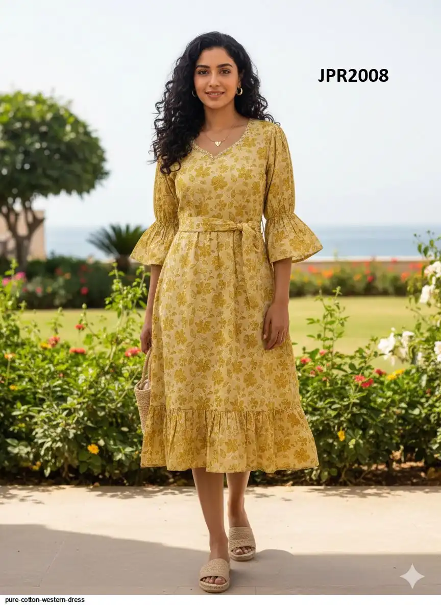 PURE COTTON WESTERN DRESS J