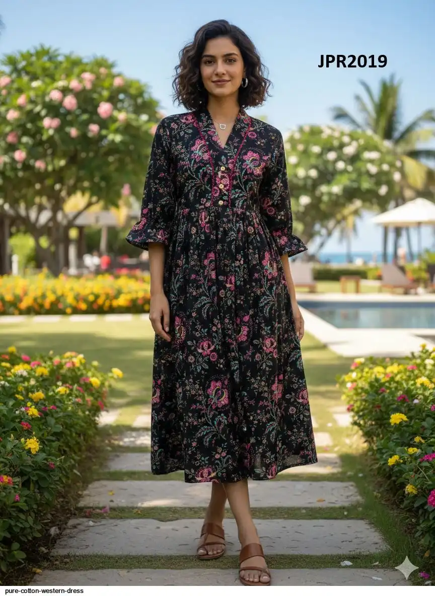 PURE COTTON WESTERN DRESS K