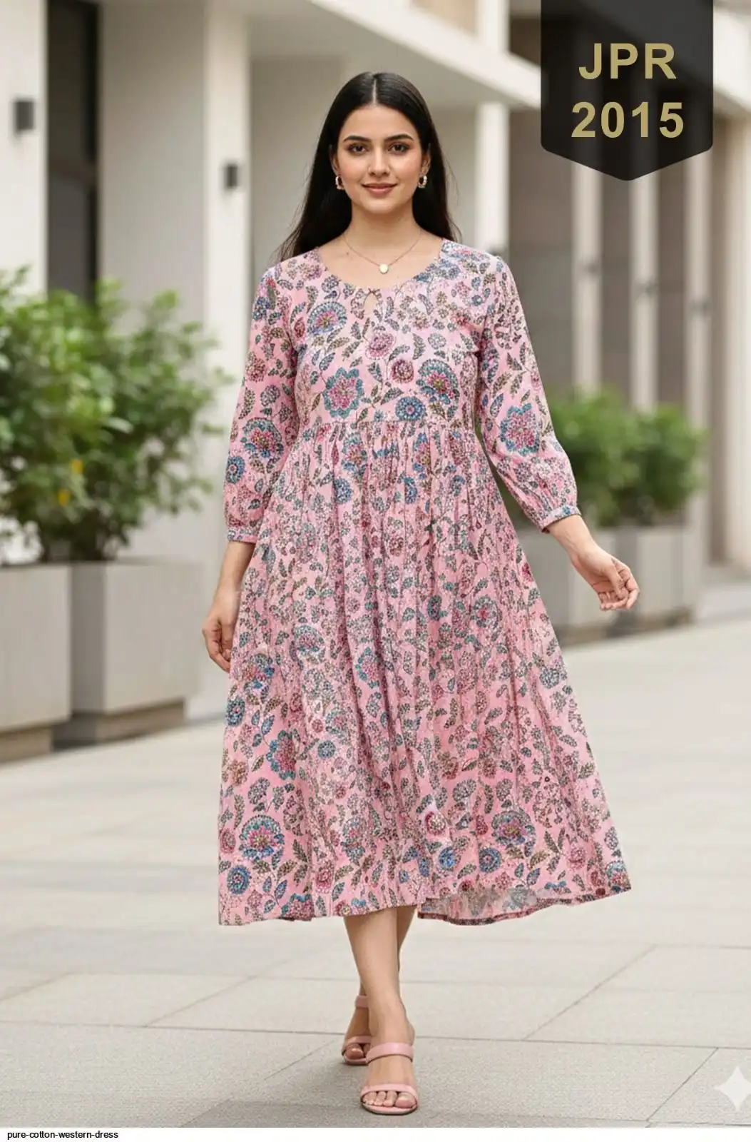 PURE COTTON WESTERN DRESS P