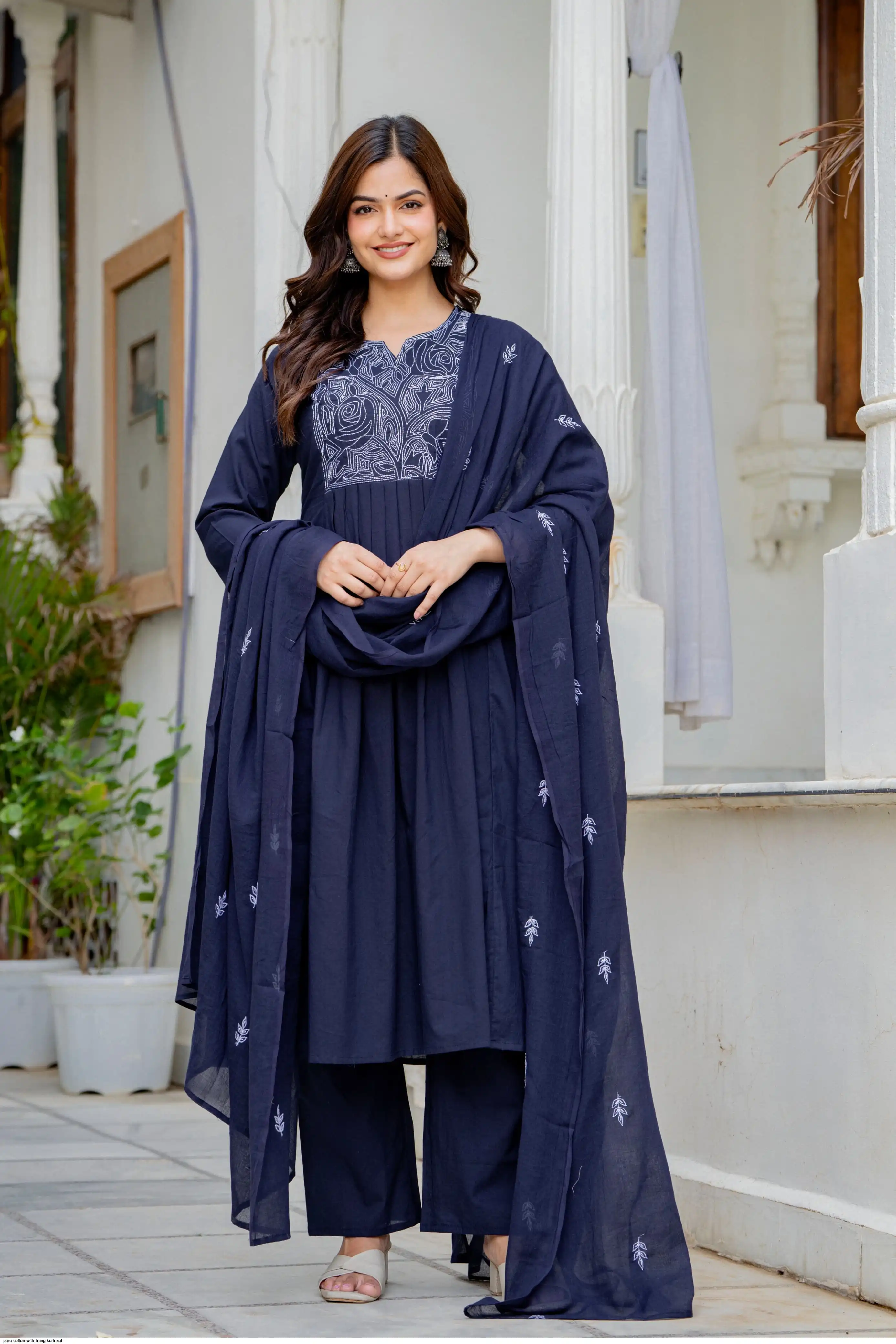 PURE COTTON WITH LINING KURTI SET C