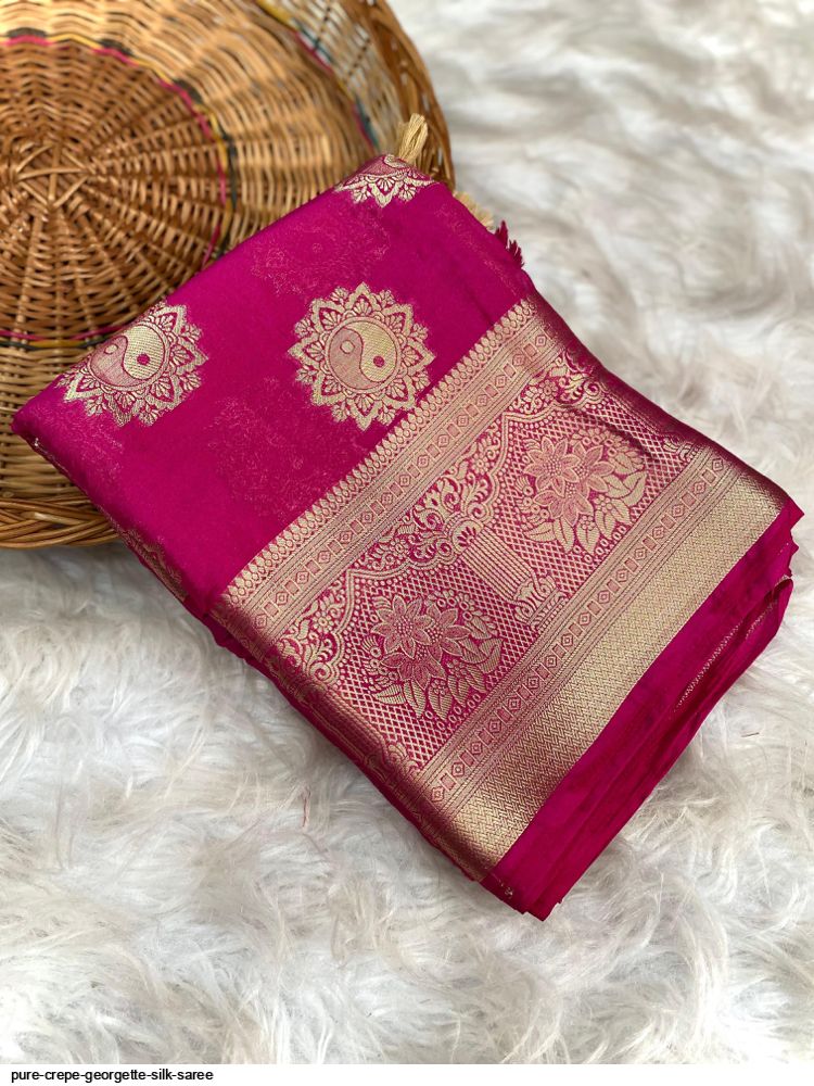 PURE CREPE GEORGETTE SILK SAREE