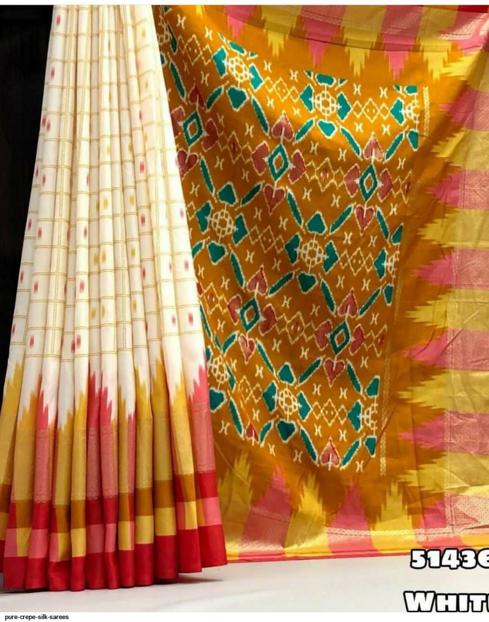 Pure crepe silk sarees