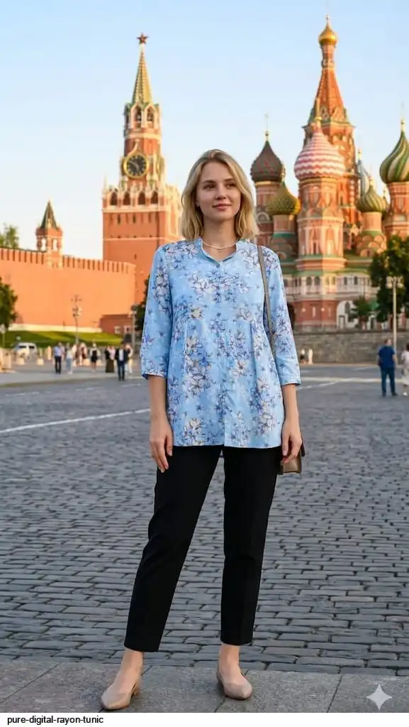 PURE DIGITAL RAYON TUNIC C