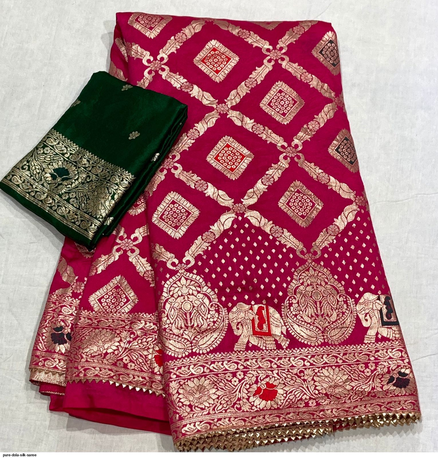 Pure dola silk saree