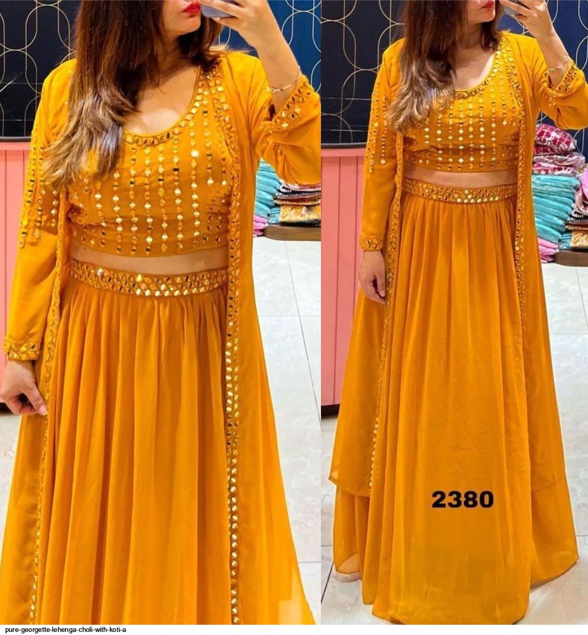 vamika celebrity 1101 colours designer look lehenga choli with koti  collection wholesale price