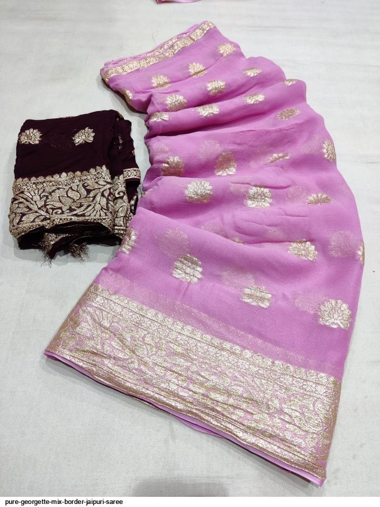 Indian Jaipuri Hand block Printed Pure cotton Saree India | Ubuy