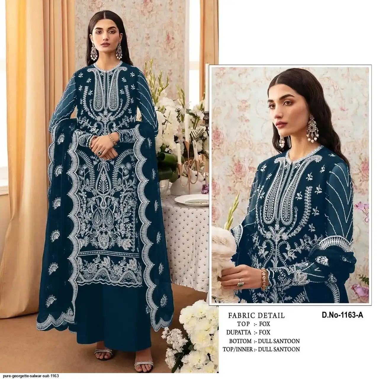 PURE GEORGETTE SALWAR SUIT 1163 C