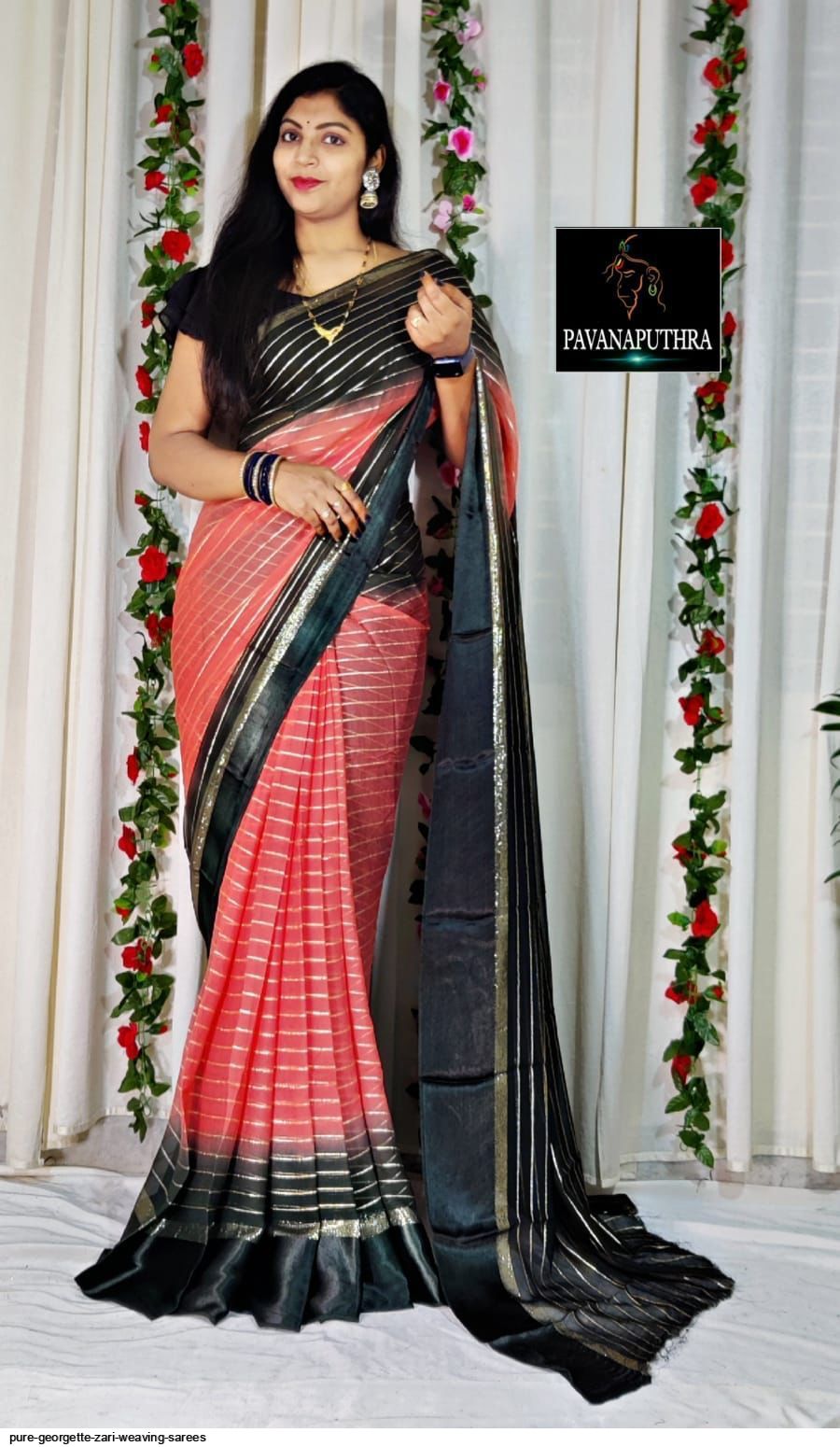 Wholesale Pure Georgette Sarees