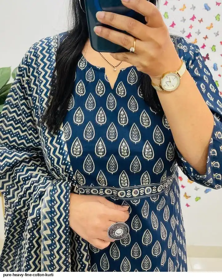 PURE HEAVY FINE COTTON KURTI