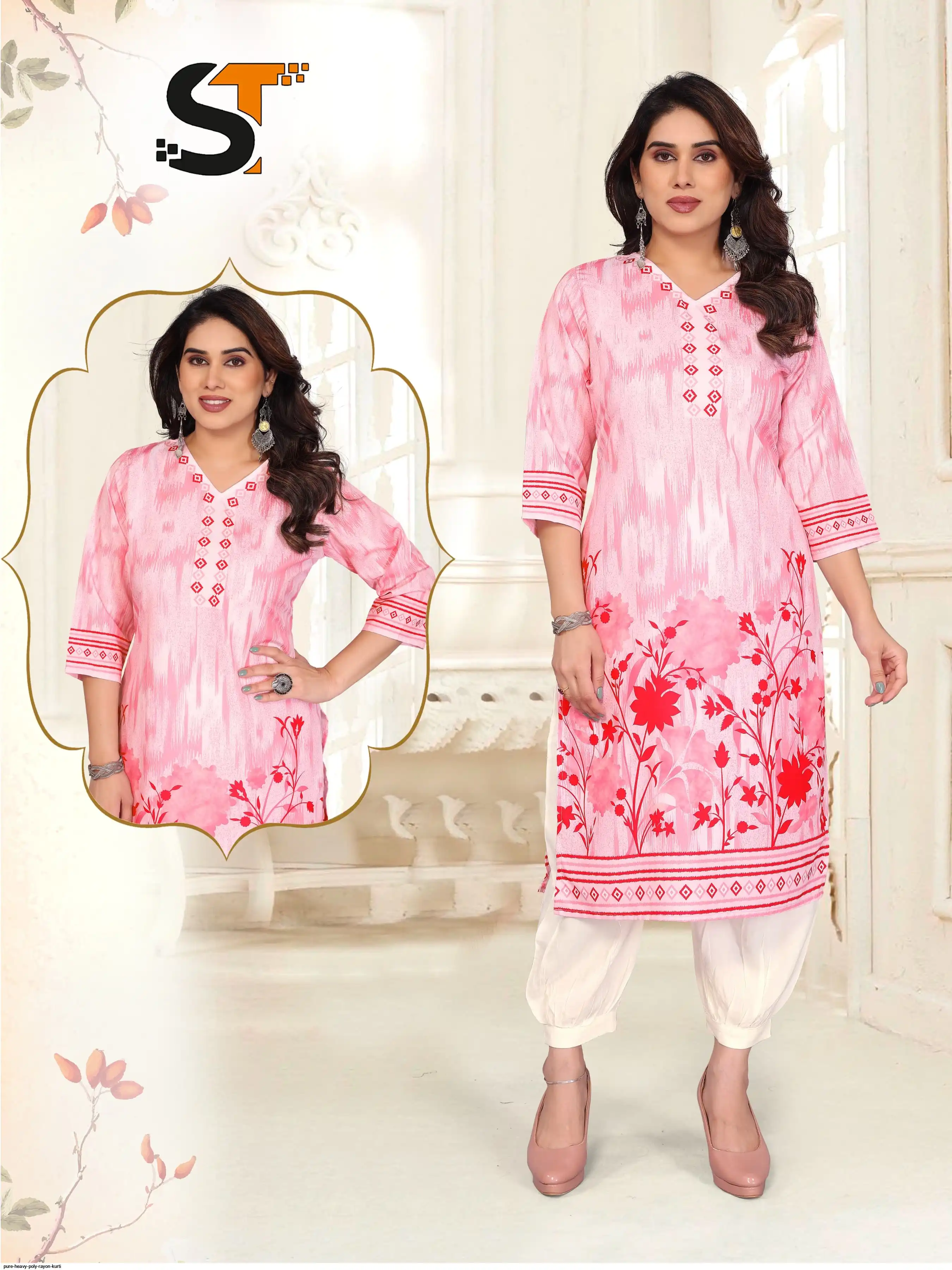 PURE HEAVY POLY RAYON KURTI 2