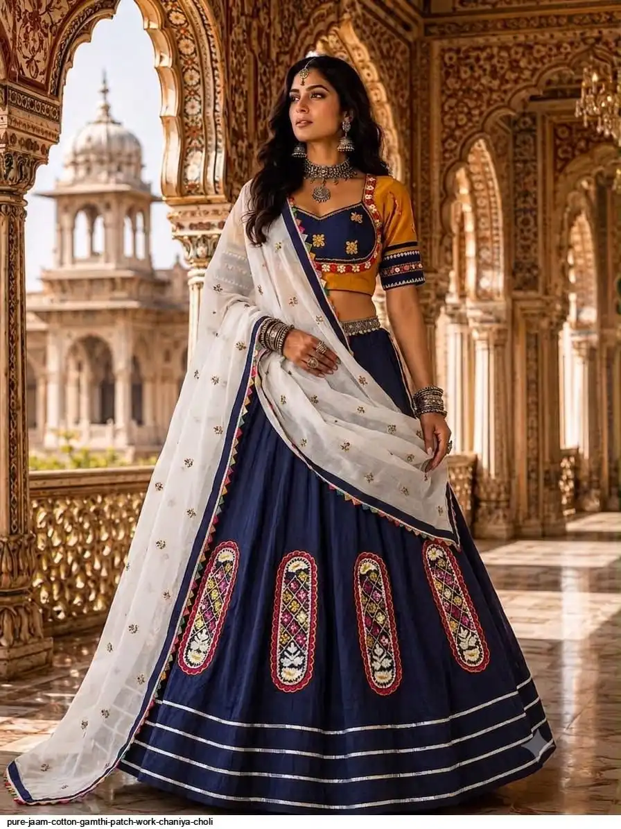 PURE JAAM COTTON GAMTHI PATCH WORK CHANIYA CHOLI 1