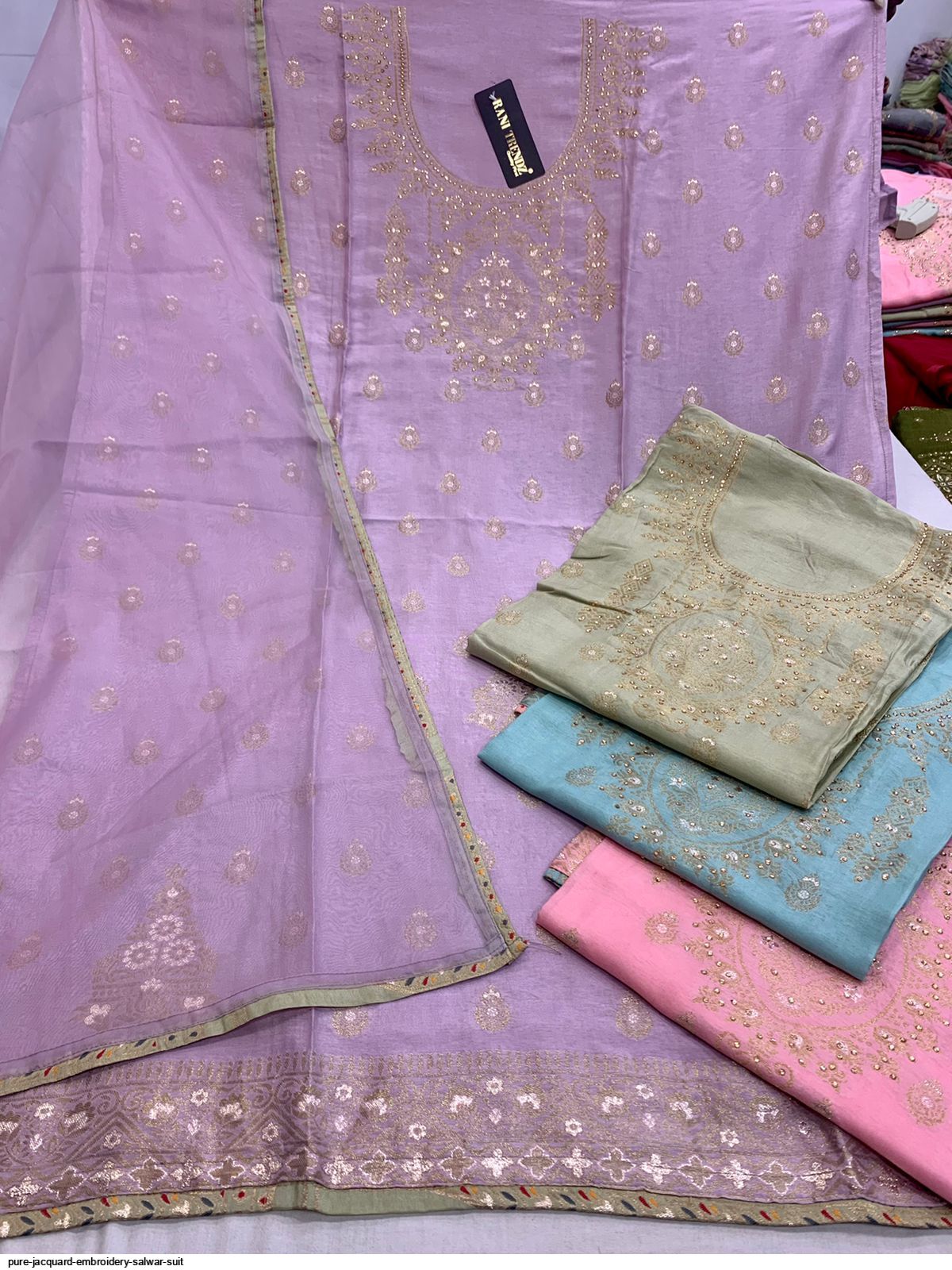 PURE JACQUARD EMBROIDERY SALWAR SUIT