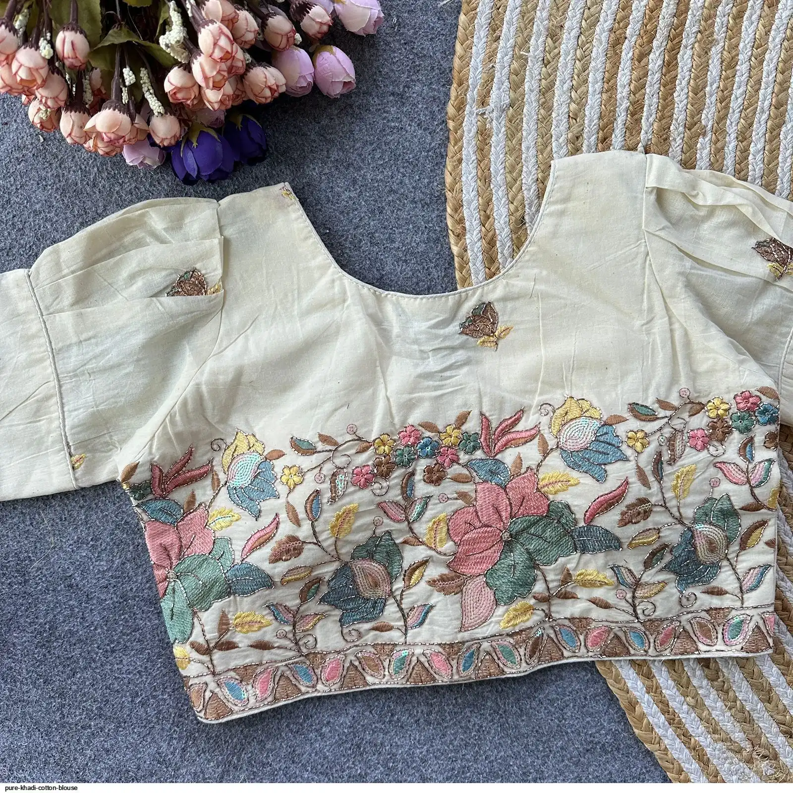 PURE KHADI COTTON BLOUSE 5