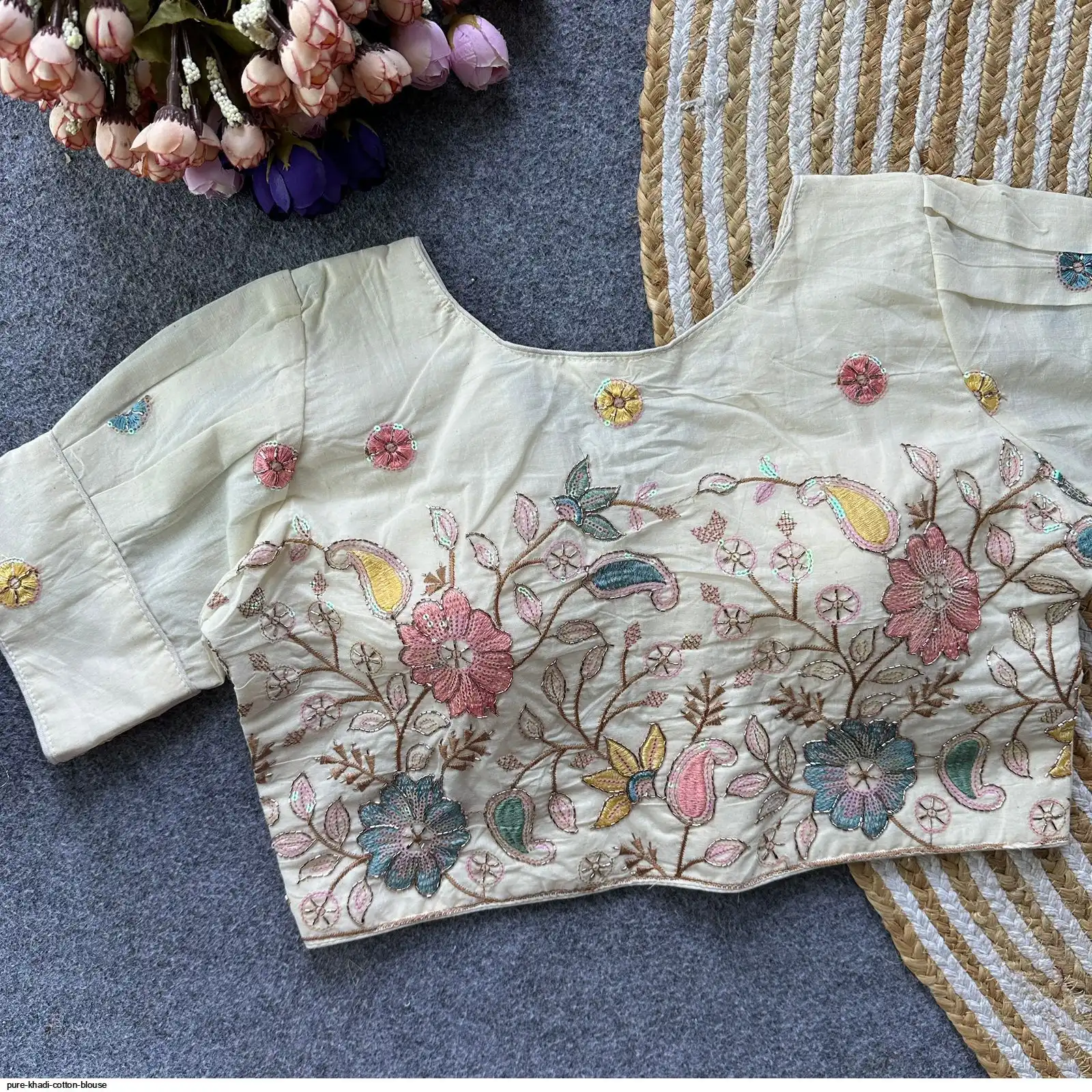 PURE KHADI COTTON BLOUSE 7