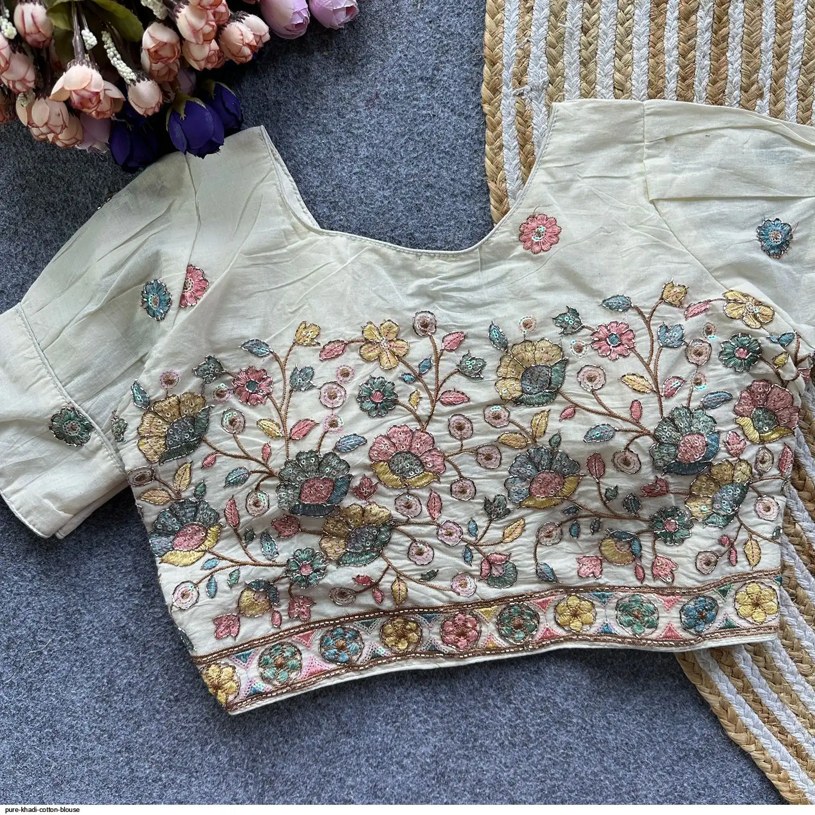 PURE KHADI COTTON BLOUSE 8