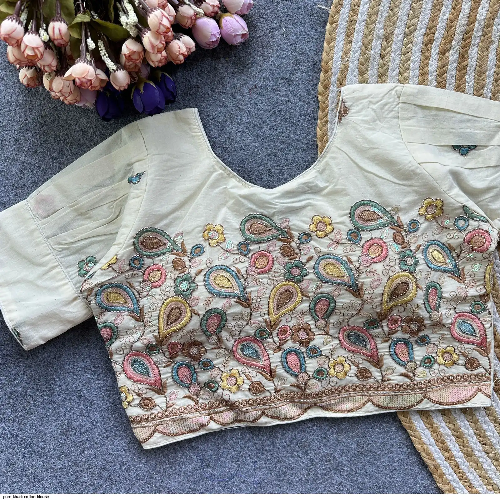 PURE KHADI COTTON BLOUSE 10