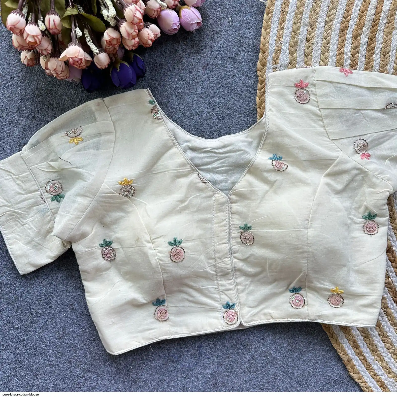 PURE KHADI COTTON BLOUSE 11