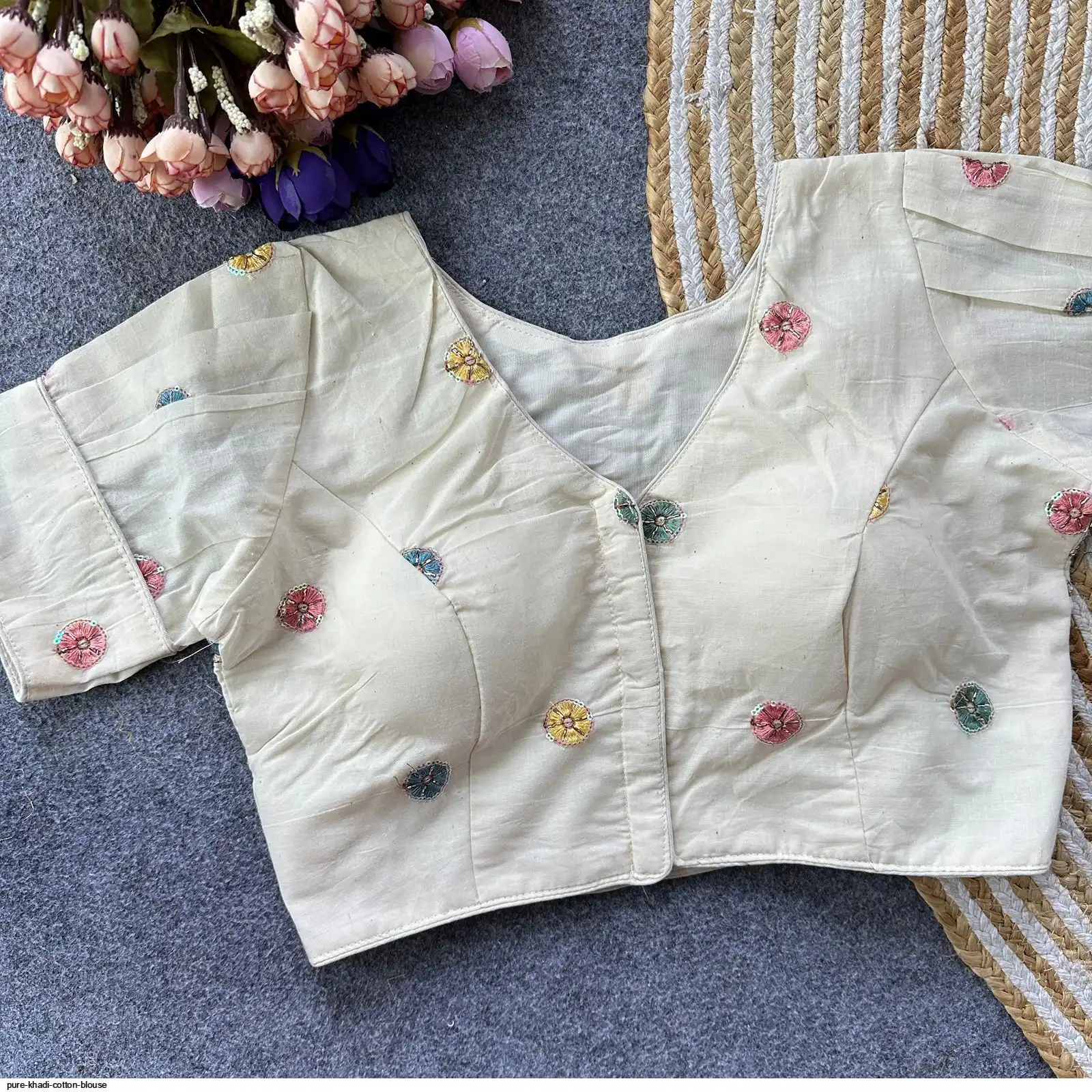 PURE KHADI COTTON BLOUSE 12
