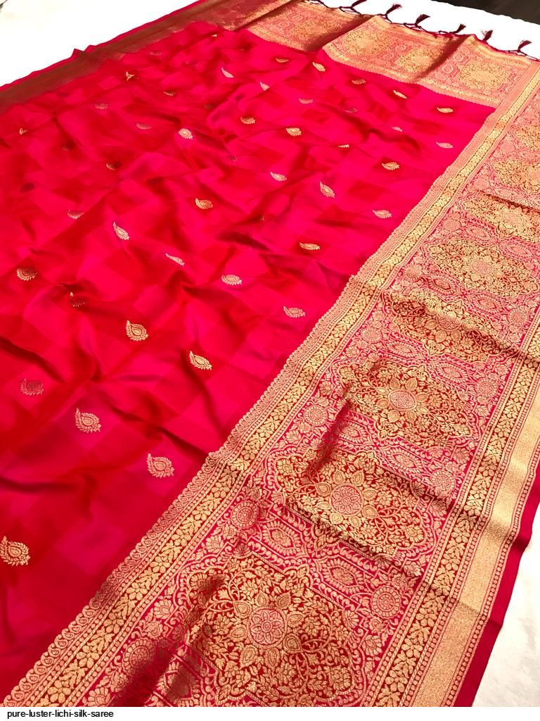 PURE LUSTER LICHI SILK SAREE A