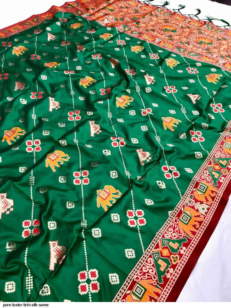 PURE LUSTER LICHI SILK SAREE I