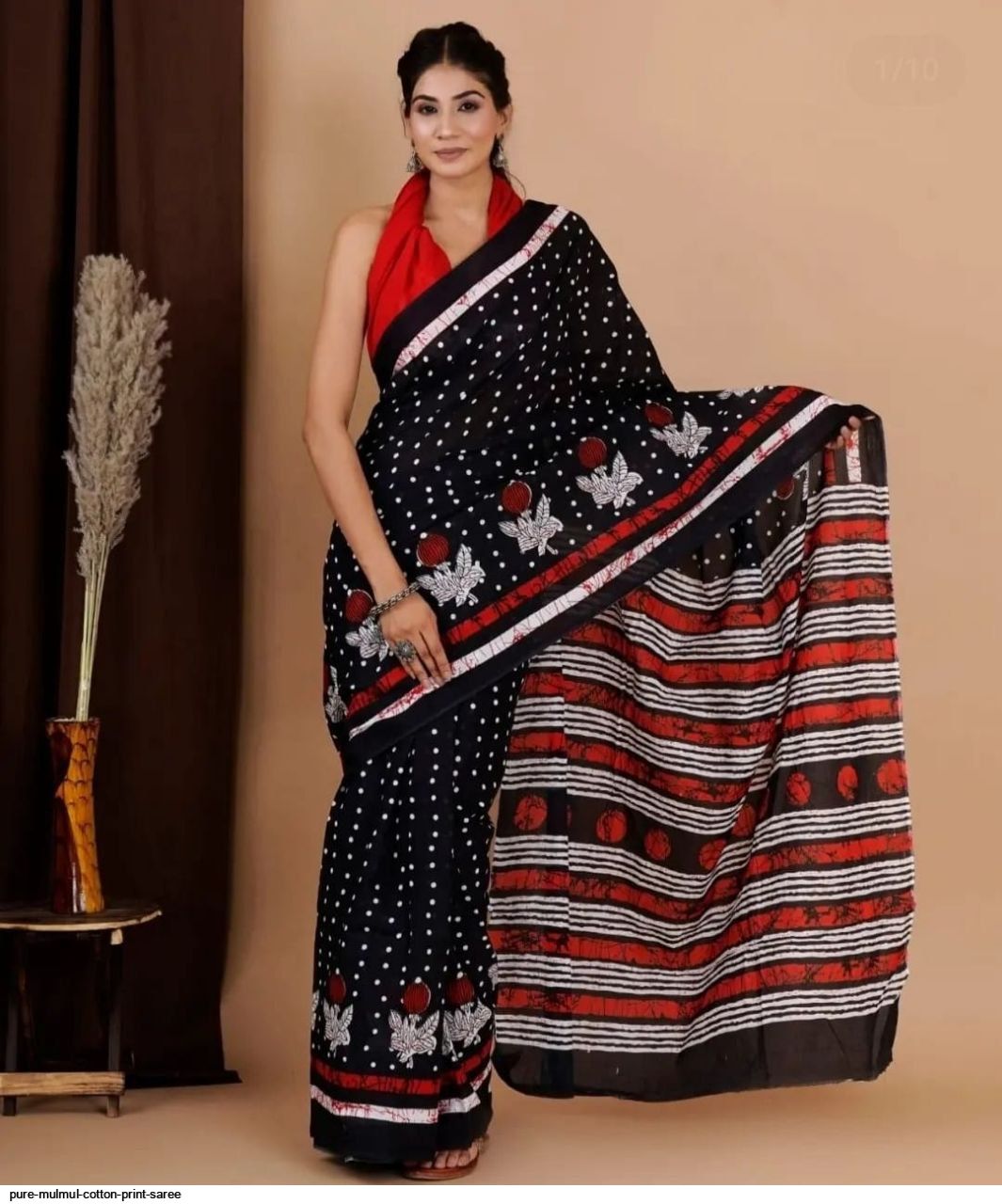 Beautiful Mulmul Cotton Saree with Blouse - KC110821