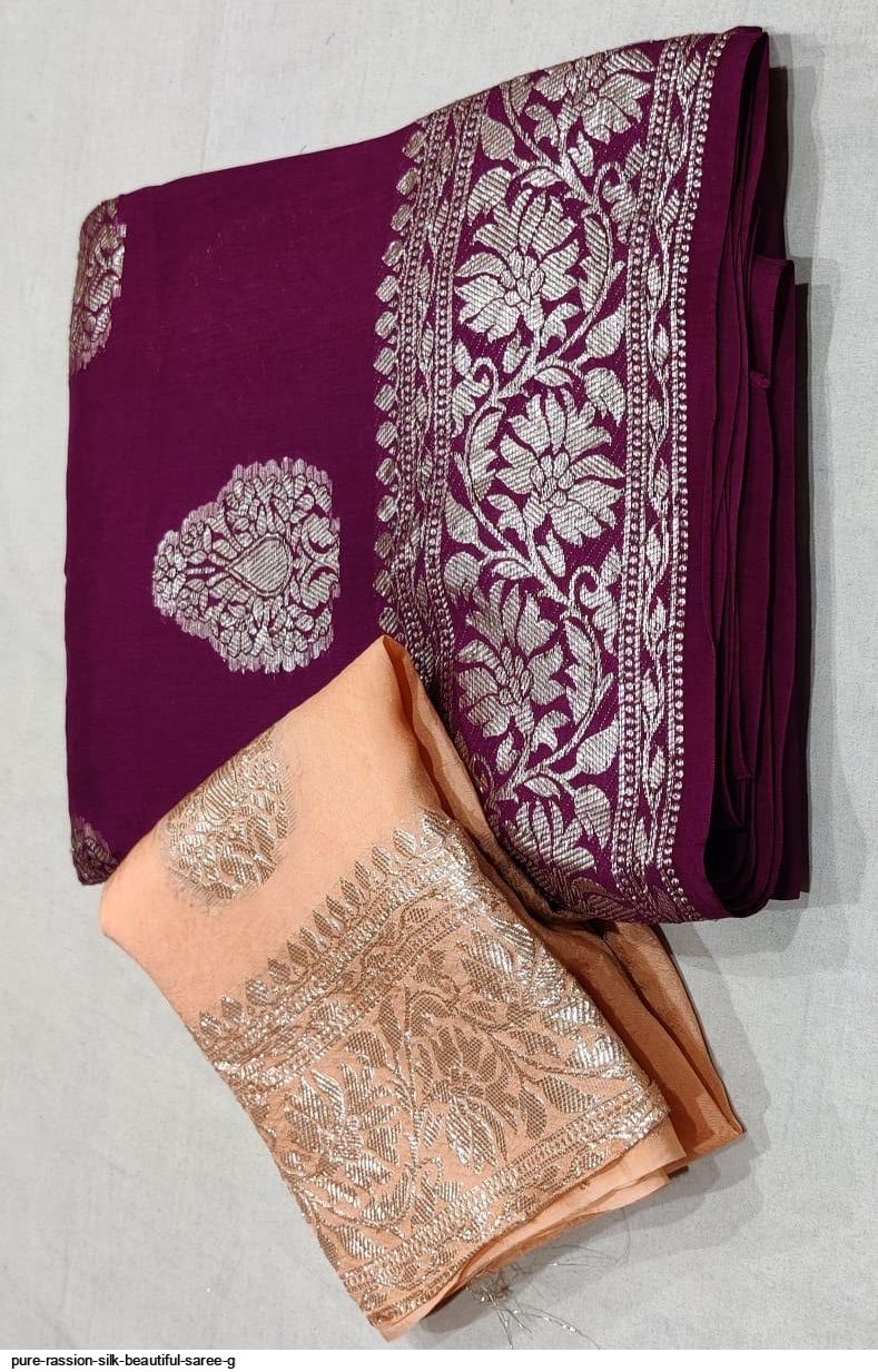 PURE RASSION SILK BEAUTIFUL SAREE G