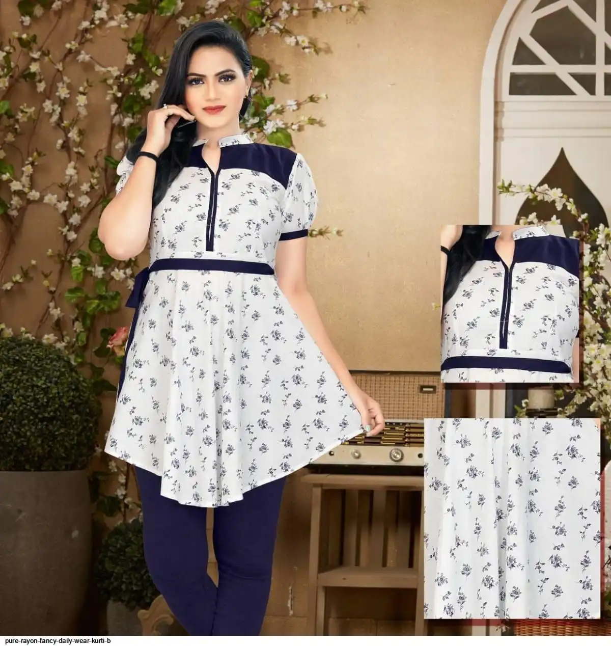 PURE RAYON FANCY DAILY WEAR KURTI B