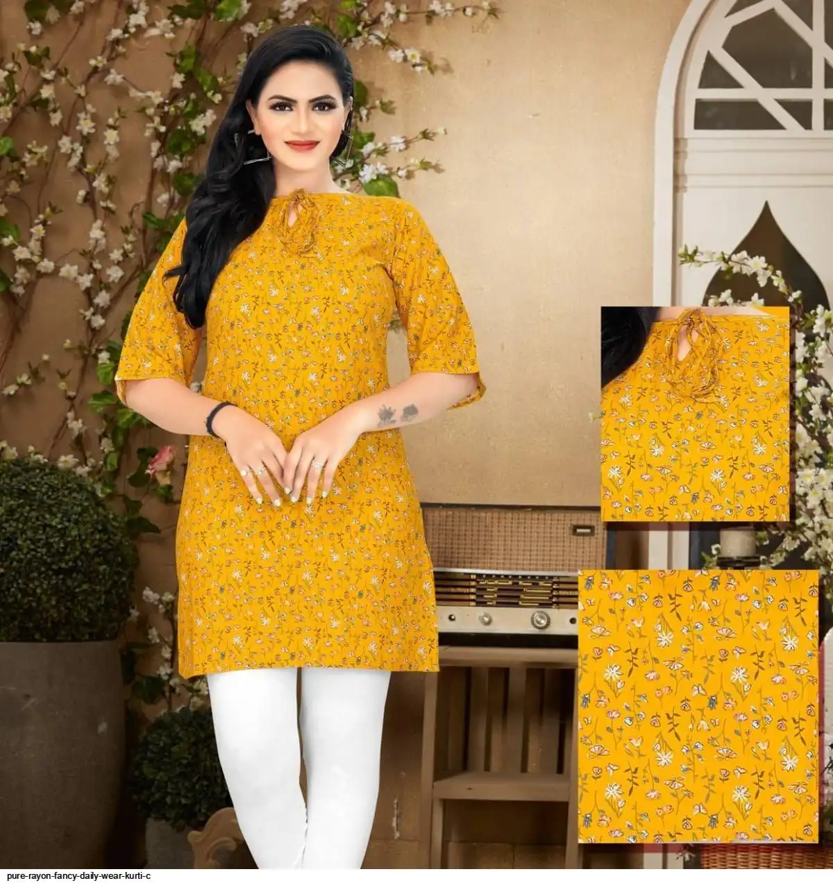 PURE RAYON FANCY DAILY WEAR KURTI C
