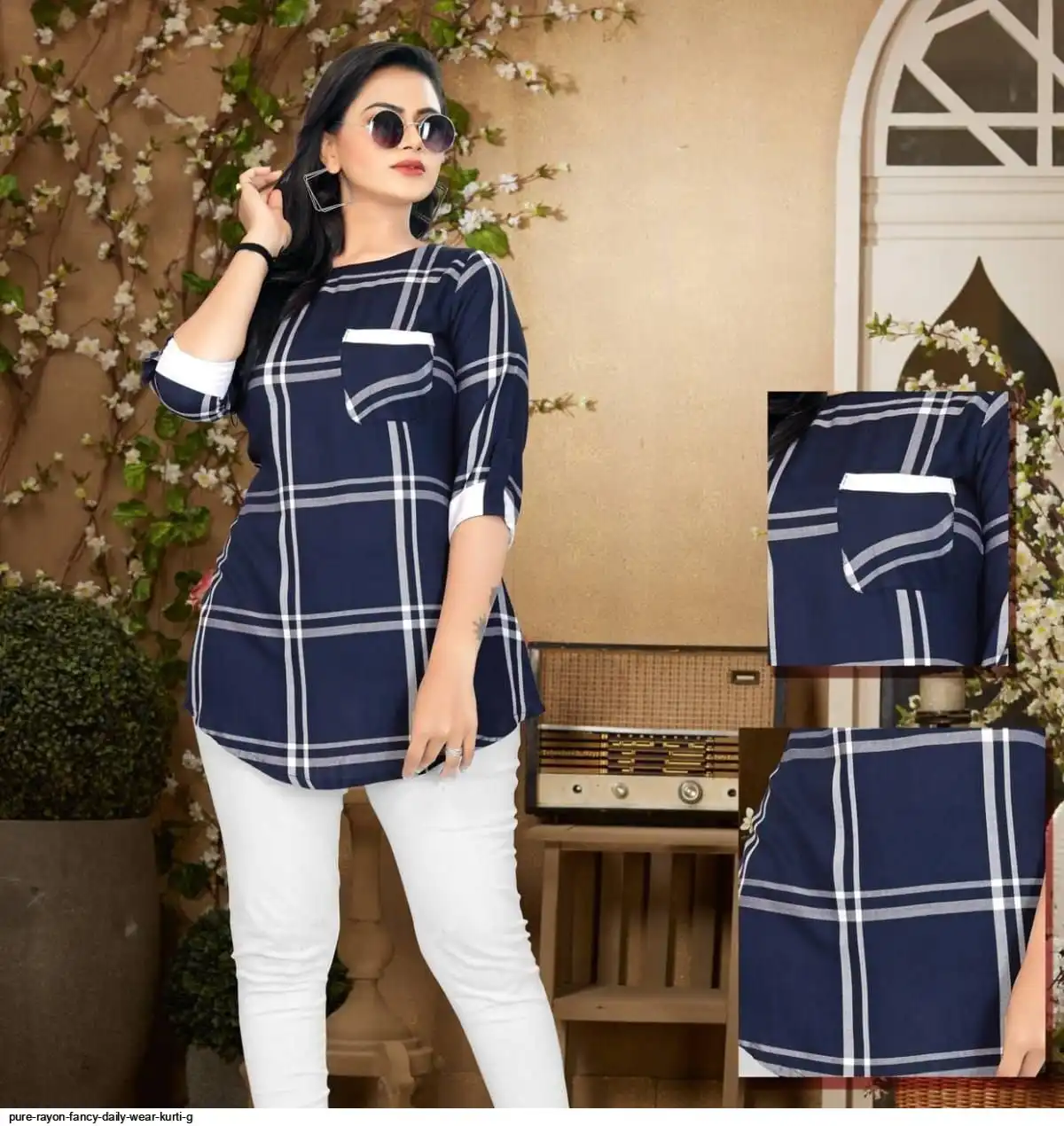 PURE RAYON FANCY DAILY WEAR KURTI G