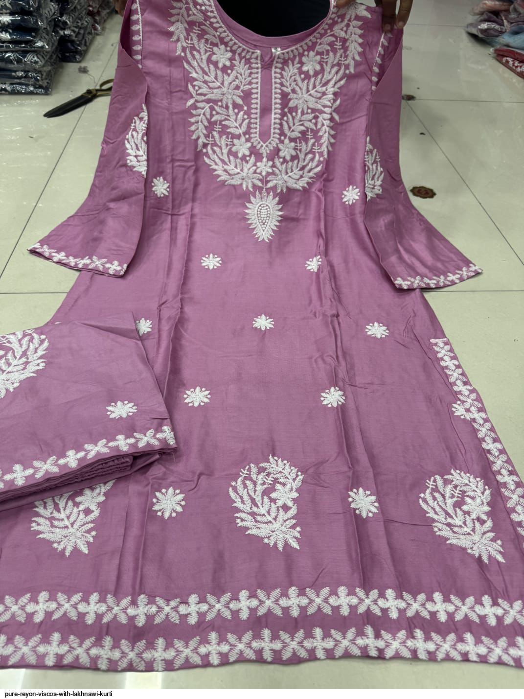 PURE REYON VISCOS WITH LAKHNAWI KURTI A