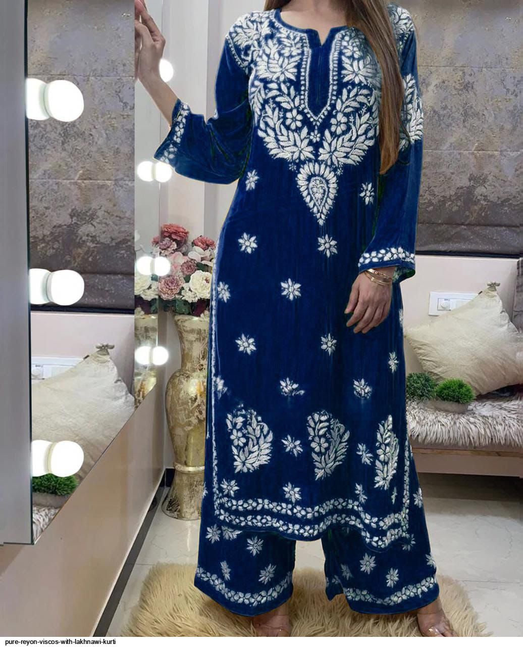 PURE REYON VISCOS WITH LAKHNAWI KURTI B
