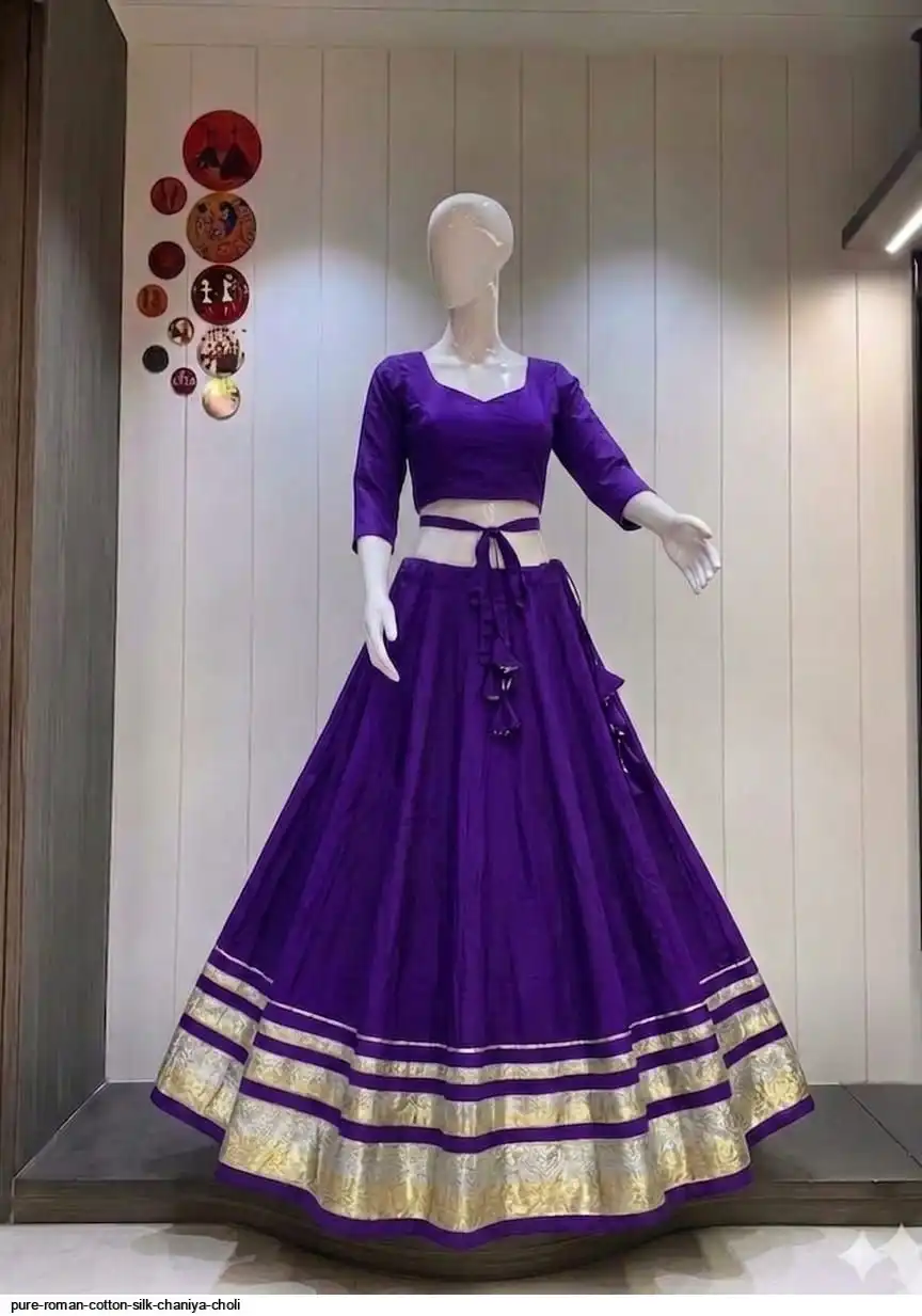 PURE ROMAN COTTON SILK CHANIYA CHOLI 2