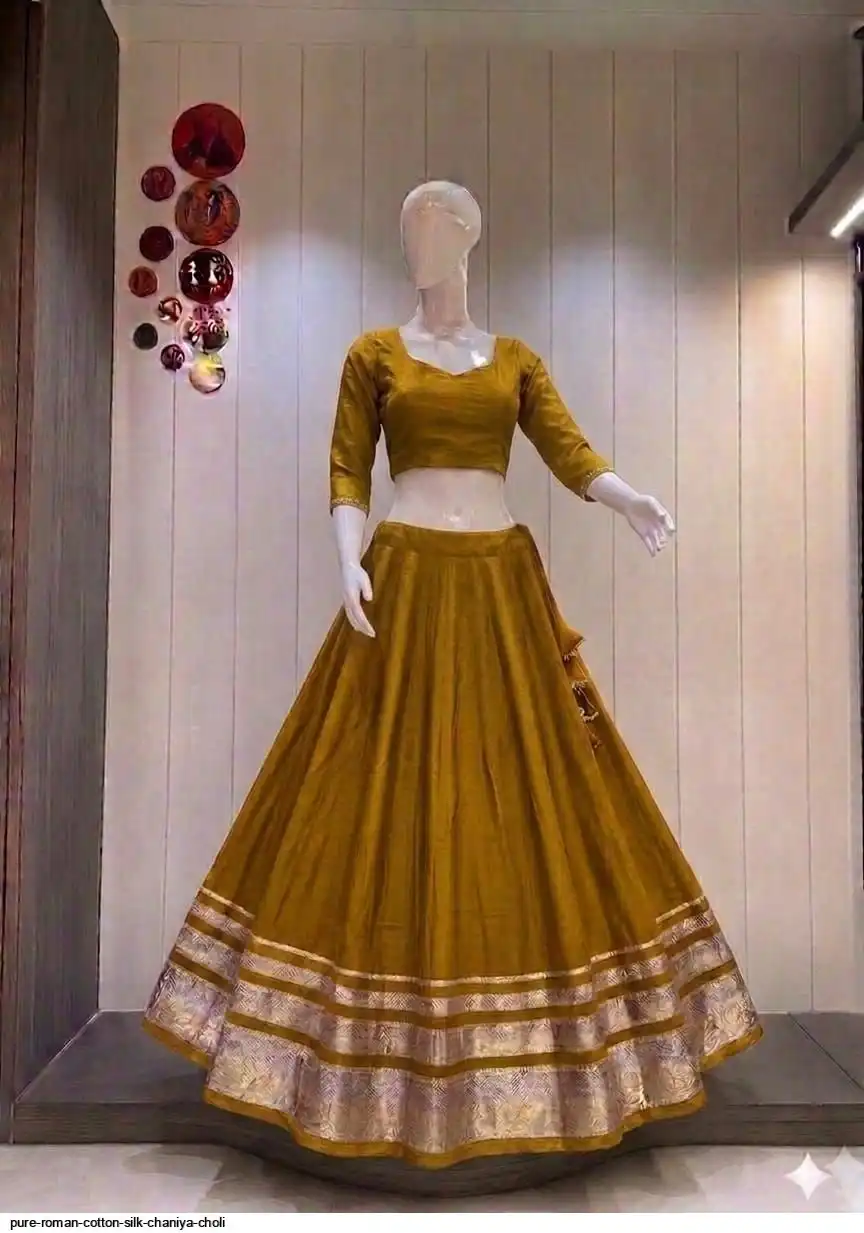 PURE ROMAN COTTON SILK CHANIYA CHOLI 4