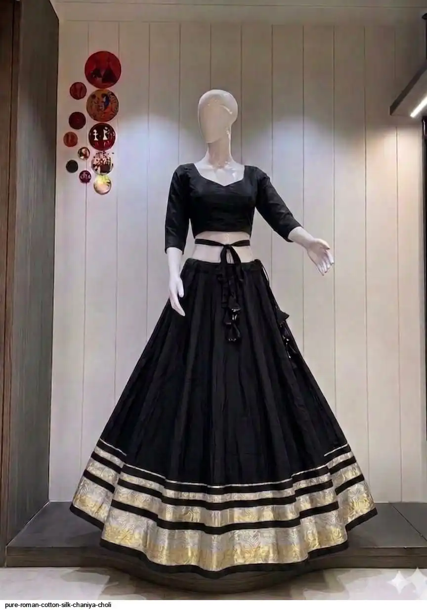 PURE ROMAN COTTON SILK CHANIYA CHOLI 6