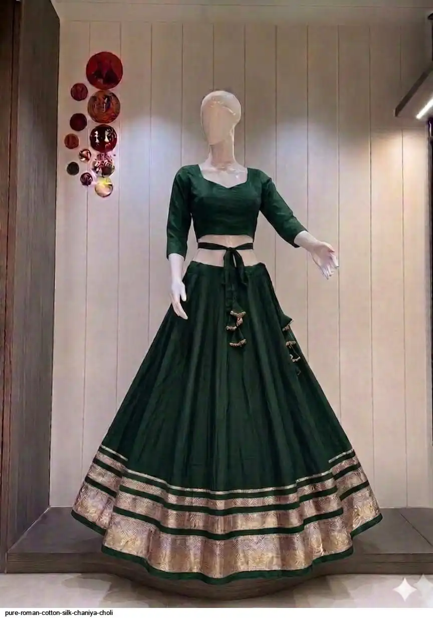 PURE ROMAN COTTON SILK CHANIYA CHOLI 5
