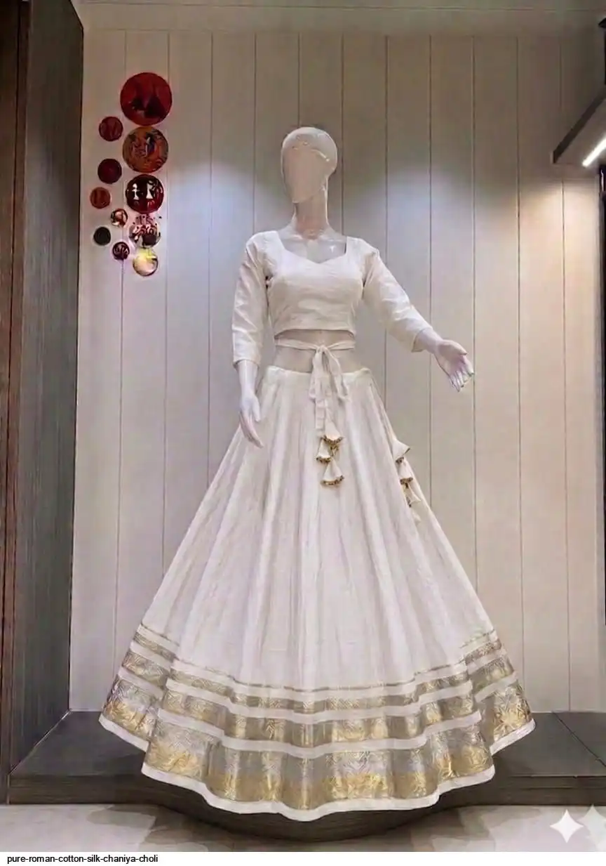 PURE ROMAN COTTON SILK CHANIYA CHOLI 8