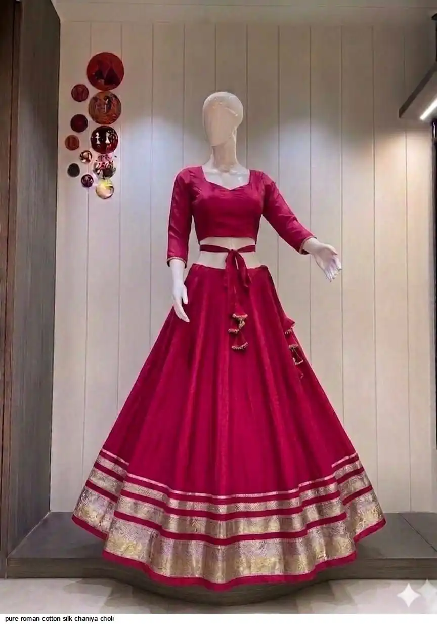 PURE ROMAN COTTON SILK CHANIYA CHOLI 7