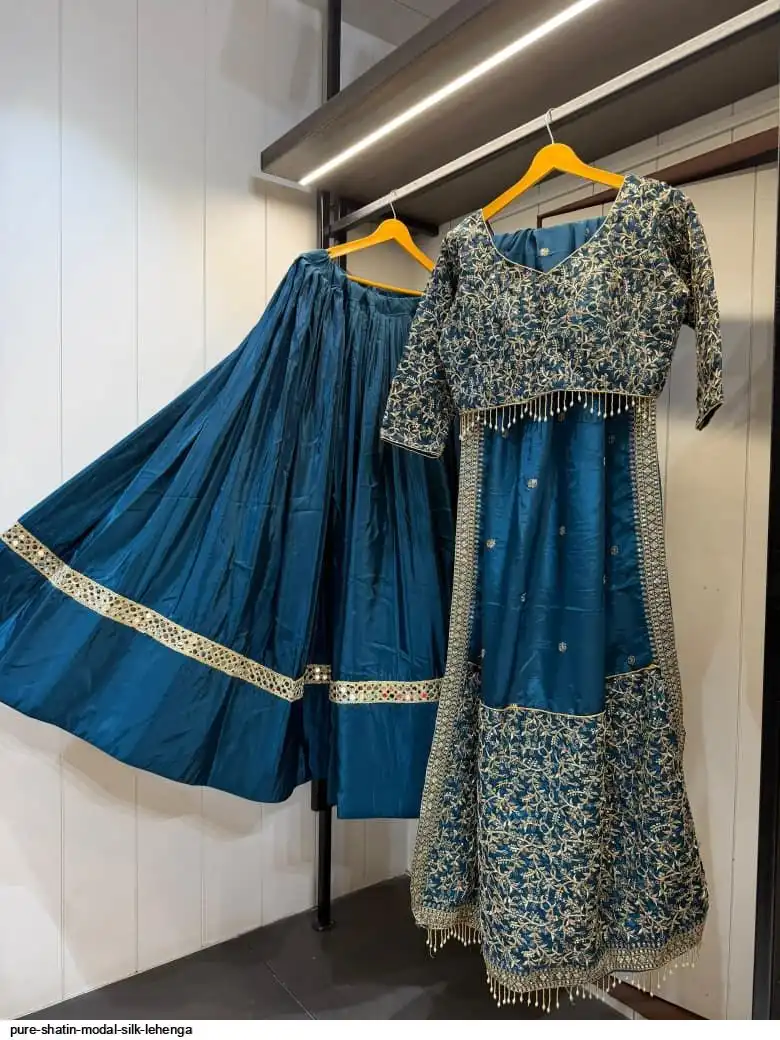 PURE SHATIN MODAL SILK LEHENGA 3