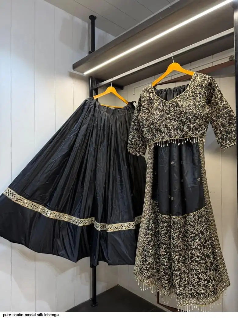 PURE SHATIN MODAL SILK LEHENGA 6