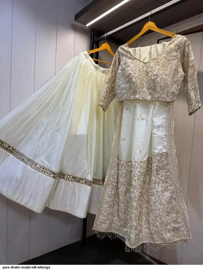 PURE SHATIN MODAL SILK LEHENGA 5