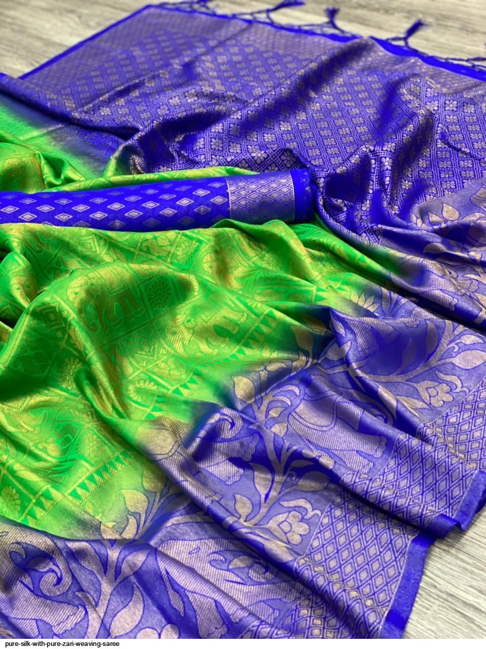 PURE SILK WITH PURE ZARI WEAVING SAREE