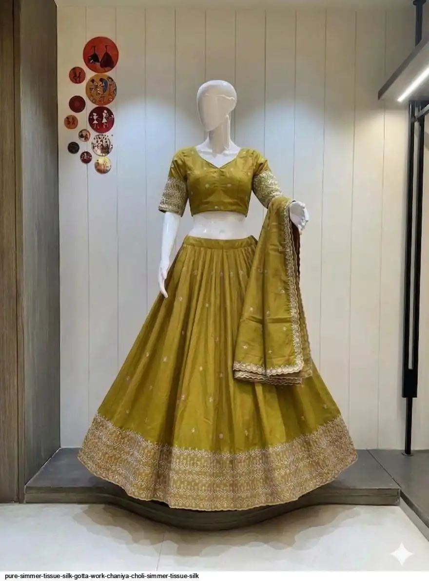 PURE SIMMER TISSUE SILK GOTTA WORK CHANIYA CHOLI SIMMER TISSUE SILK 3