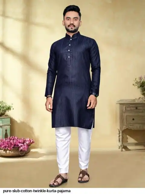PURE SLUB COTTON TWINKLE KURTA PAJAMA K